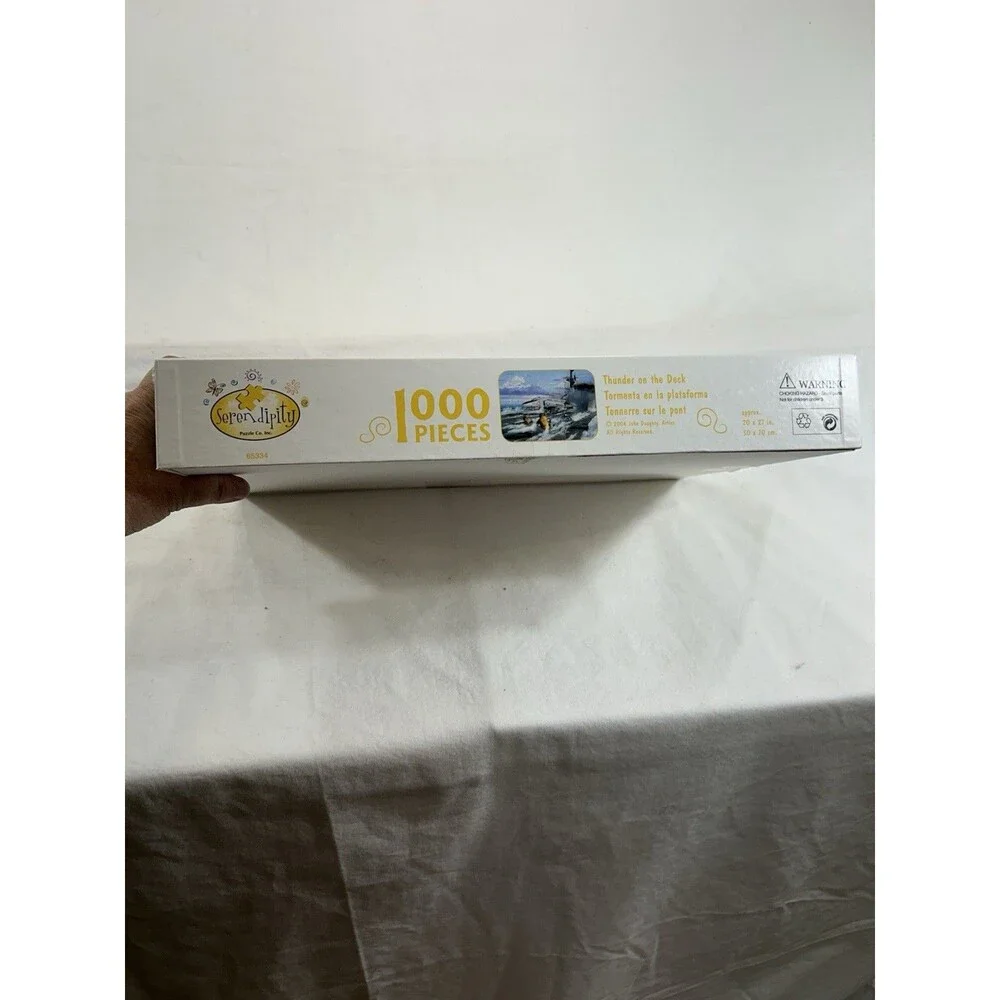 Serendipity Thunder on the Deck 1000 Piece Puzzle John Doughty 2004 Nautical